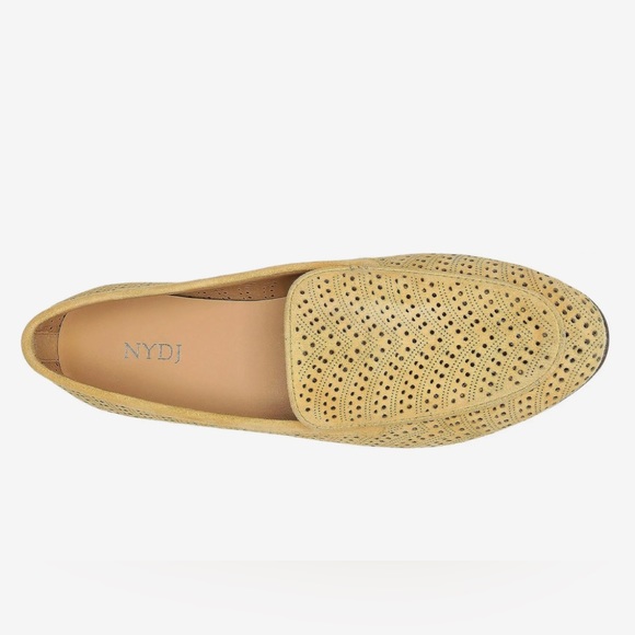 New Sample Shoe  NYDJ - Suede Perforated Loafers - Denver Honey Gold 6 - Picture 2 of 13